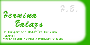 hermina balazs business card